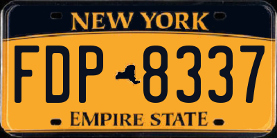 NY license plate FDP8337
