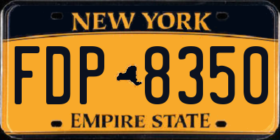 NY license plate FDP8350