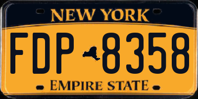 NY license plate FDP8358