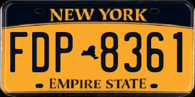 NY license plate FDP8361