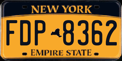 NY license plate FDP8362
