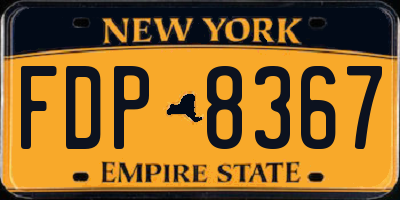 NY license plate FDP8367