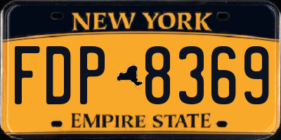 NY license plate FDP8369