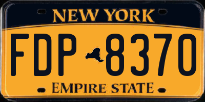 NY license plate FDP8370