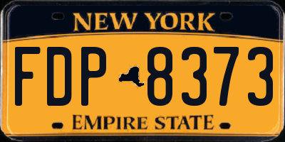 NY license plate FDP8373