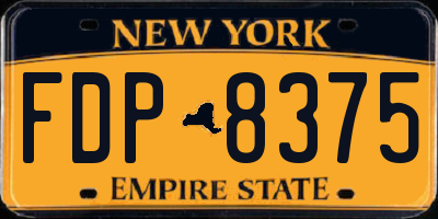 NY license plate FDP8375