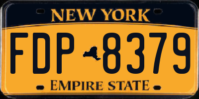 NY license plate FDP8379