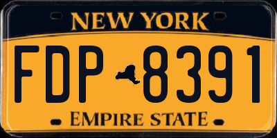 NY license plate FDP8391