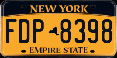 NY license plate FDP8398