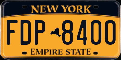 NY license plate FDP8400