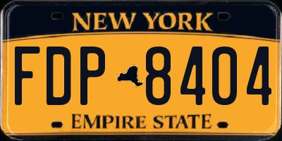 NY license plate FDP8404