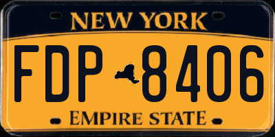 NY license plate FDP8406