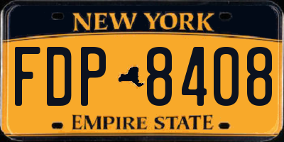 NY license plate FDP8408