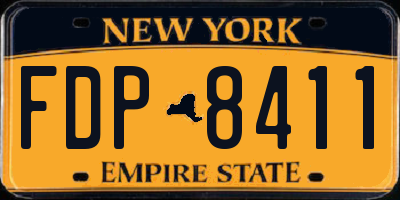 NY license plate FDP8411