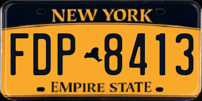 NY license plate FDP8413