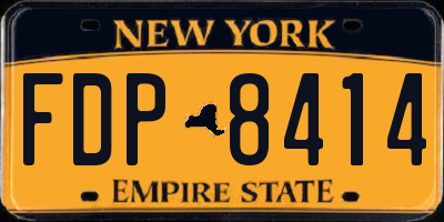 NY license plate FDP8414