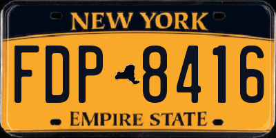 NY license plate FDP8416