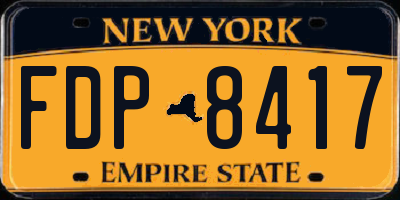 NY license plate FDP8417