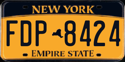 NY license plate FDP8424