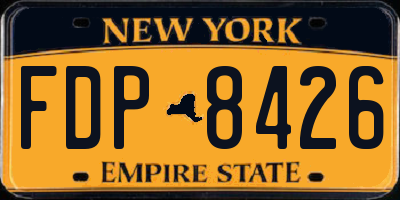 NY license plate FDP8426