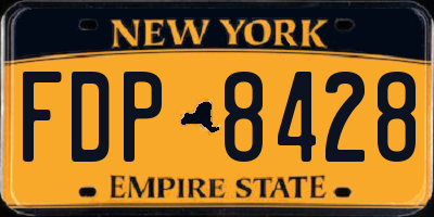 NY license plate FDP8428