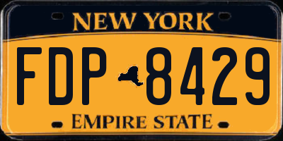 NY license plate FDP8429