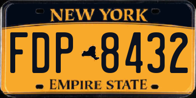 NY license plate FDP8432