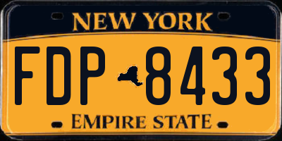 NY license plate FDP8433