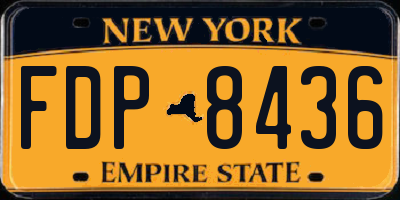 NY license plate FDP8436