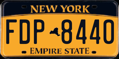 NY license plate FDP8440