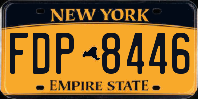 NY license plate FDP8446