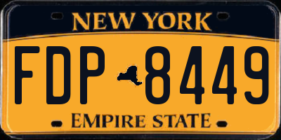 NY license plate FDP8449