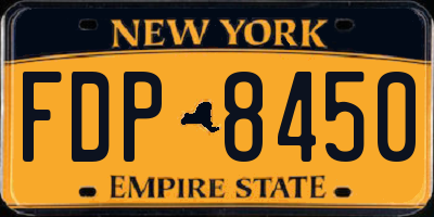 NY license plate FDP8450