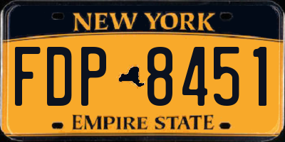NY license plate FDP8451