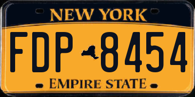 NY license plate FDP8454