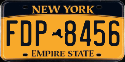 NY license plate FDP8456