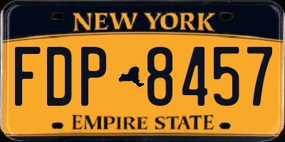 NY license plate FDP8457