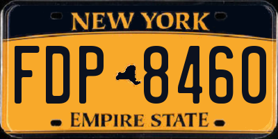 NY license plate FDP8460