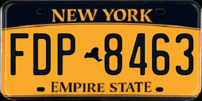 NY license plate FDP8463