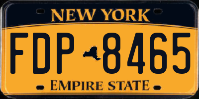 NY license plate FDP8465
