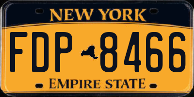 NY license plate FDP8466