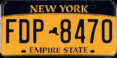 NY license plate FDP8470