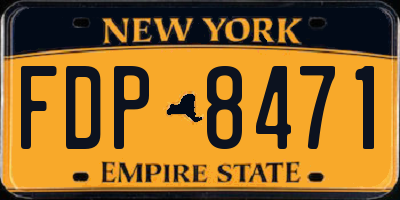 NY license plate FDP8471