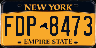 NY license plate FDP8473