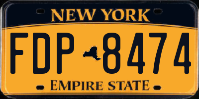 NY license plate FDP8474