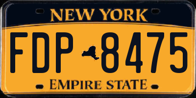 NY license plate FDP8475