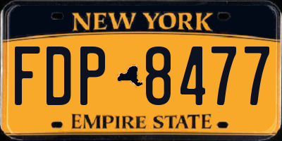 NY license plate FDP8477