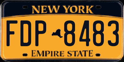 NY license plate FDP8483