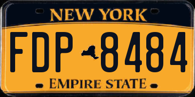 NY license plate FDP8484