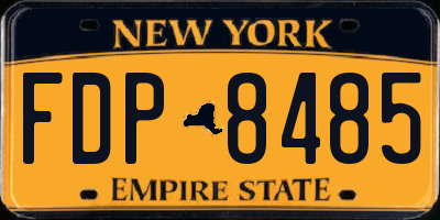 NY license plate FDP8485